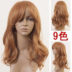 コスプレ コスプレ ウィッグ 9色展開 ロング カール 耐熱