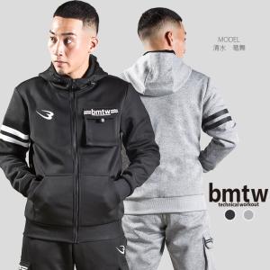 bmtw TECH パーカー 1 BODYMAKER ボディメーカー 上着 アウター ジャージ 防風 防寒 トレーニングウェア スポーツウェア 裏起毛 ストレッチ