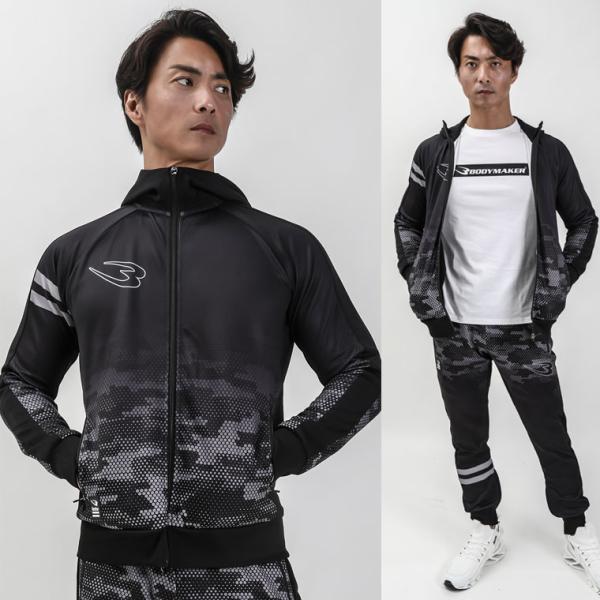 bmtw テクニカルストレッチ パーカー BODYMAKER ボディメーカー bmtw グラデーショ...