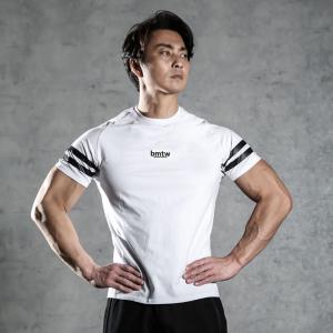 bmtwスーパーストレッチTシャツ ハーフスリーブ1 BODYMAKER ボディメーカー bmtw スーパーストレッチ ストレッチ トレーニング ワークアウト ランニング｜bodymaker