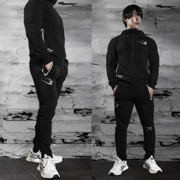 bmtw GYMウェア トレーニング ロングパンツ2 2XL ブラック BODYMAKER ボディメ...