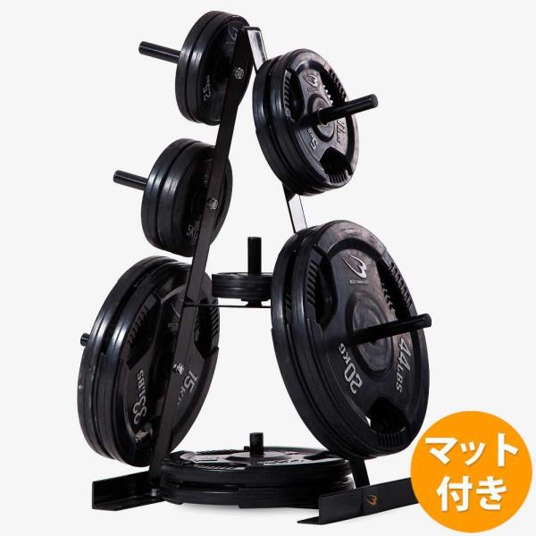 プレートラック3 トレーニングマットセット BODYMAKER ボディメーカー スタンド 防音 床 ...