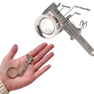 キーホルダー ピアスのサイズが測れる ノギス キーリング