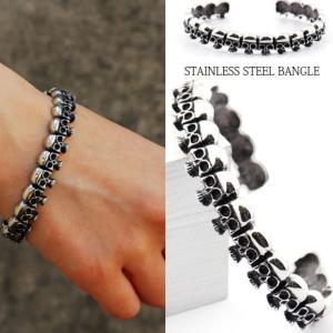 送料無料 ブレスレット 目玉 義眼 スカル ドクロ 腕輪 バングル 男女