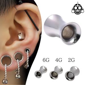 ボディピアス 6G 4G 2G ステンレスピアス リデュースドフレア