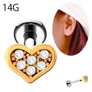 14G 選べるサイズ スパイク ラブレットスタッズ ラブレットピアス