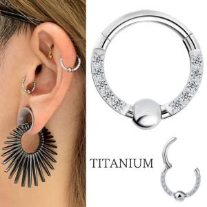 ワンタッチピアス 16g りぼん ニッケルフリー ピアス クリッカー 金属