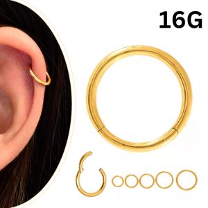 K18 14G 18金ゴールド イエローゴールド 内径7mm 18K 金属アレルギー