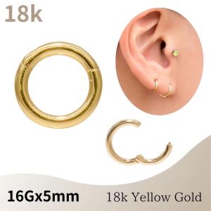 K14 16g 14金ゴールド 内径6mm ツイスト ワンタッチピアス 14K