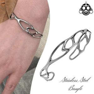 ステンレスブレスレット スリットライン ブレスレット ユニセックス バングル ステンレスアクセサリー ブレスレット 綺麗め 軽量