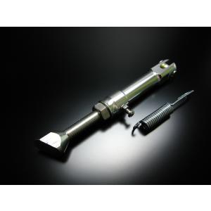 汎用 バイク サイドスタンド 長さ調整 アルミ合金(黒) 17~22.5cm