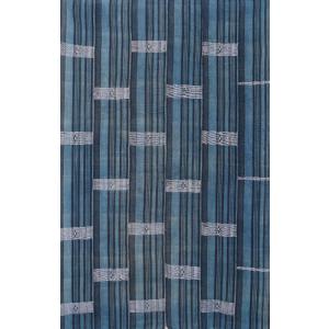 アフリカ ブルキナファソ モシ族/ブルーインディゴ 大判クロス/フリンジストール アフリカ ブルキナファソ モシ族/ブルーインディゴ 大判クロス