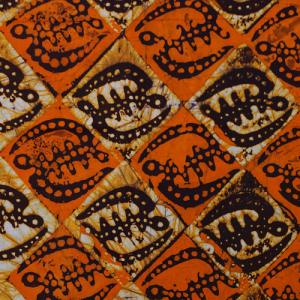 アフリカ ガーナ ろうけつ染め 総柄 バティック No.5 布 大判