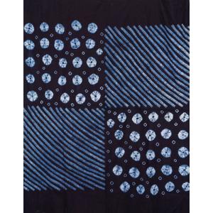 アフリカ マリ ドゴン族 刺繍入り 藍染布 No.4 マルチクロス 刺繍