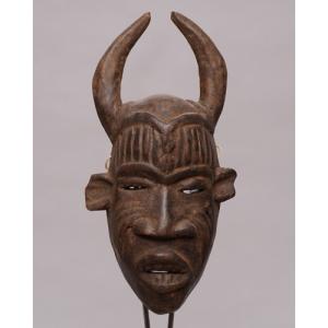 アフリカ マリ バンバラ族 両面 マスク 仮面 No.402 木彫り