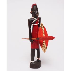 アフリカ ケニア サイ 木彫り 置き物 Mサイズ オブジェ 彫刻 動物 犀