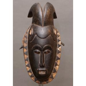 アフリカ マリ バンバラ族 両面 マスク 仮面 No.402 木彫り アフリカン