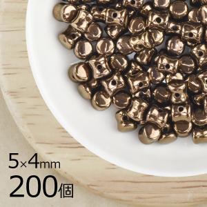 まとめ買い割引 200個 ペレット ペレット コッパー 茶系 ブラウン 約5mm×4mm ハンドメイド 手芸 材料 チェコガラス ビーズ パーツ チェコビーズ ガラスビーズ