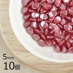 チェコビーズ ピンチ ダークレッド 約5mm 1...の商品画像