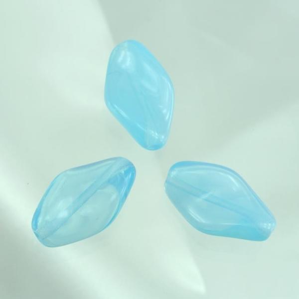 チェコビーズ ツイスト22/14mm ダークアクアマリン 2個 パーツ アクセサリー ハンドメイド ...