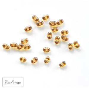 チェコビーズ ファルファーレ 2×4mm シルバーライン 500g シードビーズ