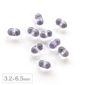 チェコビーズ ファルファーレ 3.2×6.5mm ライトアメジスト 5g シードビーズ ガラス パーツ アクセサリー ハンドメイド 手芸