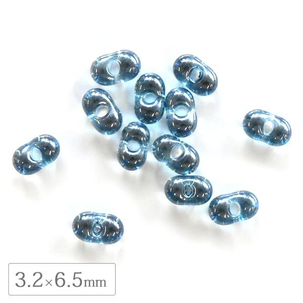 チェコビーズ ファルファーレ 3.2×6.5mm プリムローズブルー 500g シードビーズ ガラス...