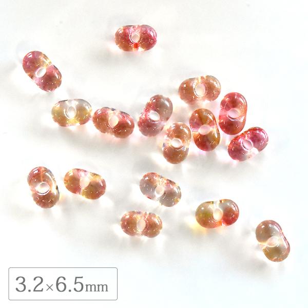 チェコビーズ ファルファーレ 3.2×6.5mm バレンシアイエロー 500g シードビーズ ガラス...