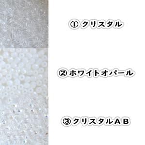 ビーズ FPラウンド3mm 白・黒・クリア・シ...の詳細画像1
