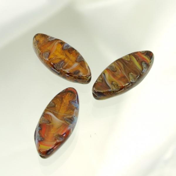 チェコビーズ FPペタル18/7mm ダークマーブルトラバティン 6個 パーツ アクセサリー ハンド...