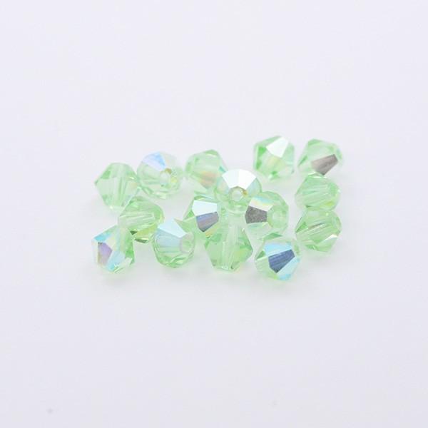 チェコビーズ スクエア ソロバン バイコーン マシンカット 5mm ペリドットＡＢマシンカット 5m...