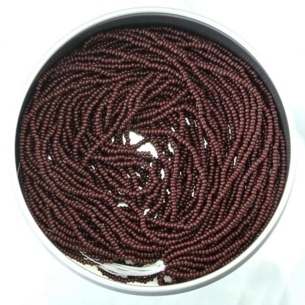 チェコビーズ ロカイル極小16/0糸通し オパックダークブラウン 通常１束 パーツ アクセサリー ハ...