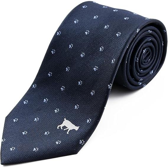 [Rachel] アニマル ネクタイ ネコ柄 犬猫 ドット 総柄 シルク100％ ジャガード織 撥水...