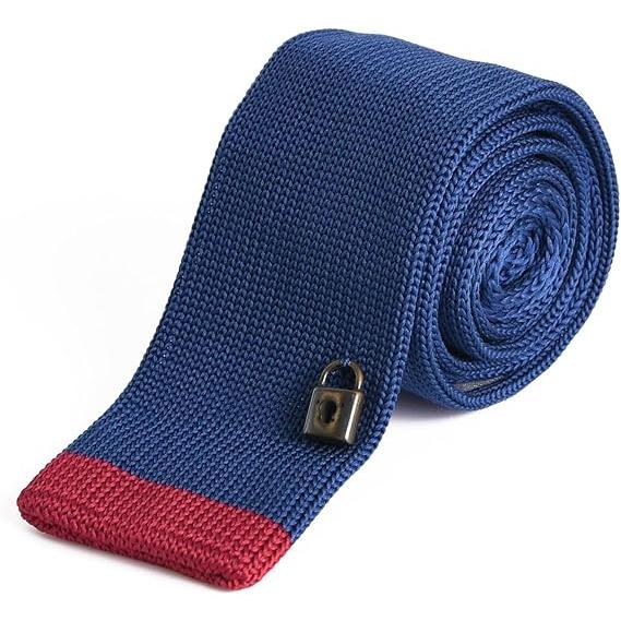 【RACHEL】ニットタイ ナロータイ スリムネクタイ ウォッシャブル ワンポイント チャーム付き ...