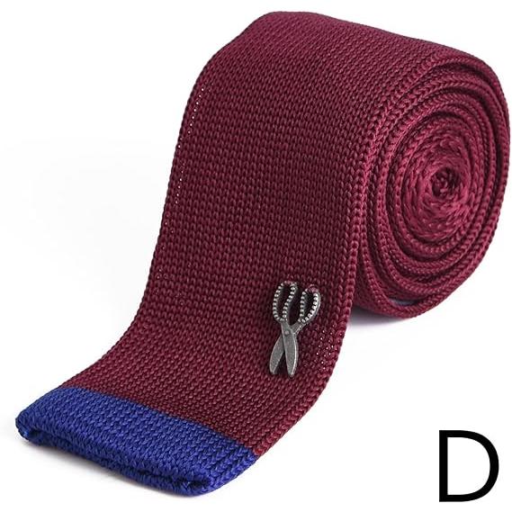 【RACHEL】ニットタイ ナロータイ スリムネクタイ ウォッシャブル ワンポイント チャーム付き ...