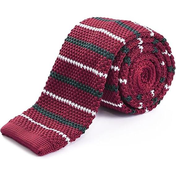 【RACHEL】ニットタイ ナロータイ スリムネクタイ ウォッシャブル 幅6cm スクエアエンド 鹿...