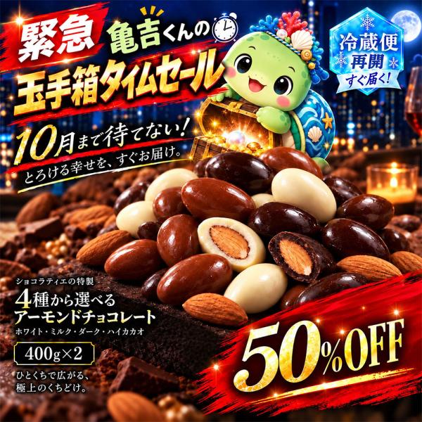 チョコレート スイーツ 贅沢ハイカカオはじめ 4種から選べる アーモンドチョコ 大容量 800g (...