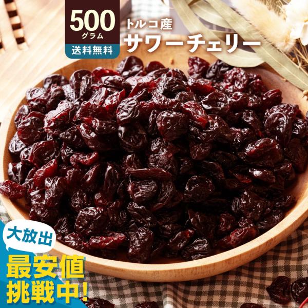 ドライフルーツ ドライサワーチェリー500g ドライチェリー さくらんぼ  送料無料 トルコ産 大容...