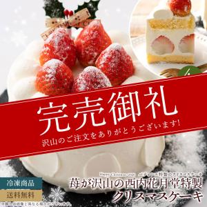 【完売】クリスマスケーキ 2020 予約 『苺が沢山の花月堂特製クリスマスケーキ』 4号 送料無料   [ クリスマス ケーキ ショートケーキ スイーツ ギフト]  冷凍便