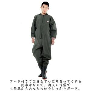 釣り 全身防水 長靴 防水 胴付長靴 フード付...の詳細画像4