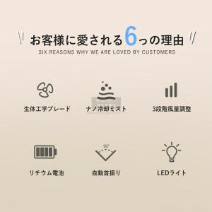 卓上扇風機 ハンディファン USB充電 ミニ扇...の詳細画像1