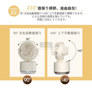 卓上扇風機 ハンディファン USB充電 ミニ扇...の詳細画像5