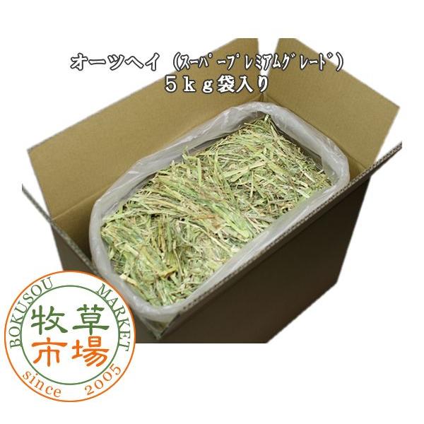 牧草市場 オーツヘイ （スーパープレミアムグレード） 5kg 袋入【ymt】