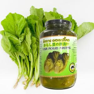 からし菜の酢漬け 680g ／ Pickled mustard greens  アジアン食品 タイ 瓶 炒め物 料理
