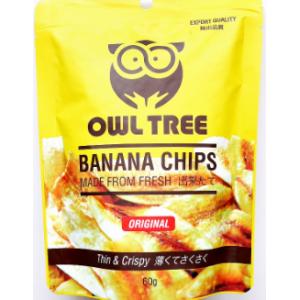 OWL　TREE　BANANA　CHIPPS　60ｇ　バナナチップス　フィリピン　パリパリ　ココナッツオイル