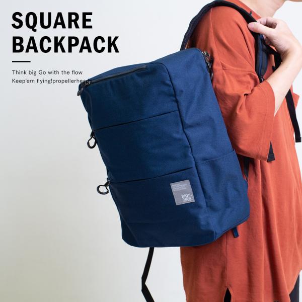 リュック　デイパック　スクエア型　多ポケット　多収納　大容量 メンズ　レディース はっ水　撥水　異素...