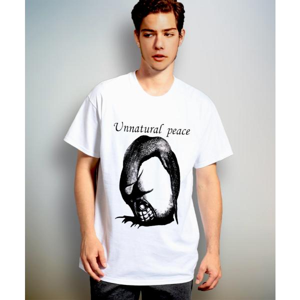 不自然な平和 皇帝ペンギン ロシア ウクライナ反戦 半袖カットソー ユニセックスTシャツ メンズレデ...