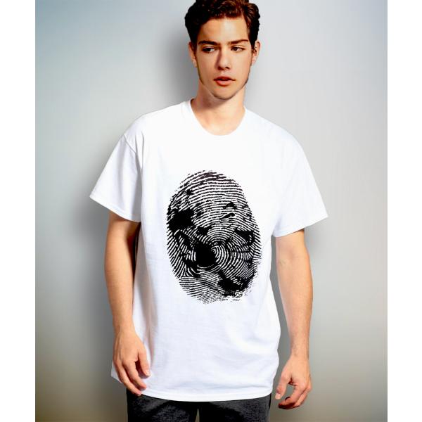 ミース・ファン・デル・ローエ 世界四大建築家 指紋 半袖カットソー ユニセックスTシャツ bombi...