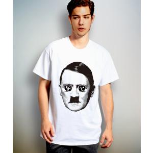 ヒトラー ナチスイメージ ホワイト 半袖カットソー ユニセックスT