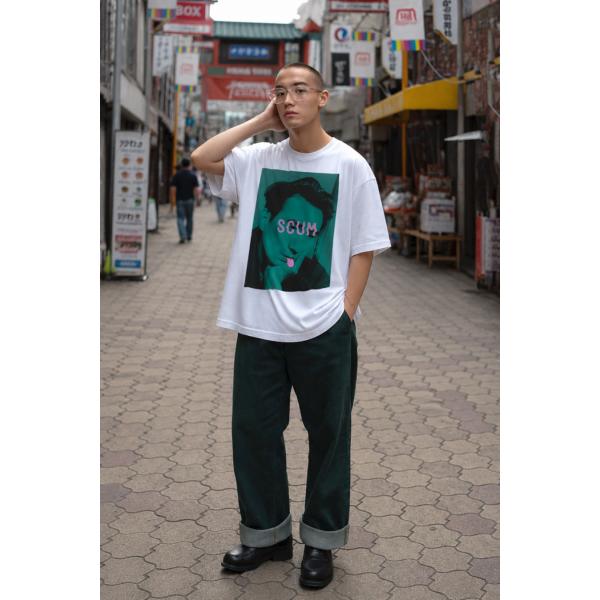 太宰治 テクノポップ Tシャツ　ビッグシルエット　ホワイト　アートデザインブランド【bomging】...